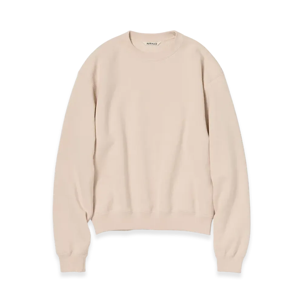 AURALEE Smooth Soft Bd Sweat P/O "Dusty Pink"