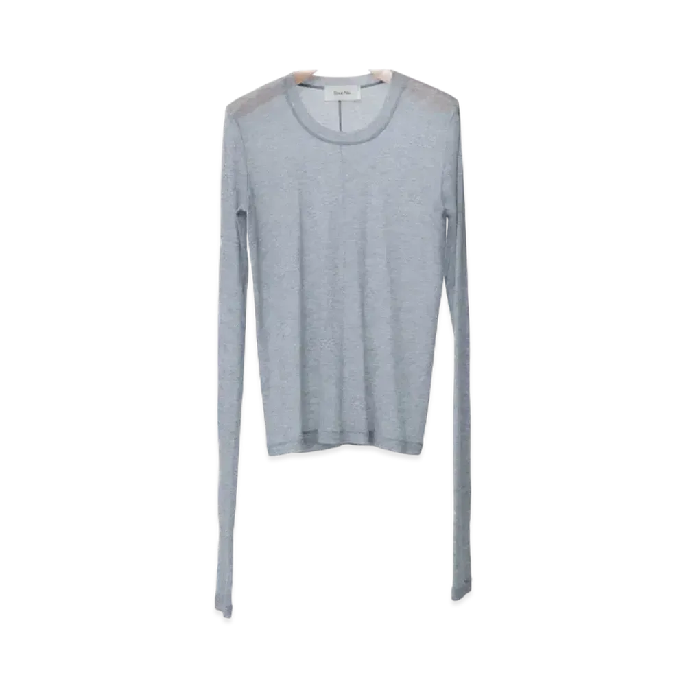 Ernie Palo Sheer rib Crew neck L/S "Gray"