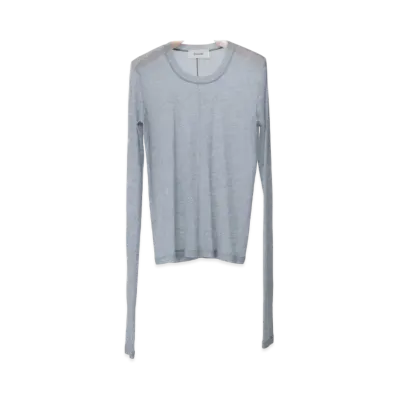 Ernie Palo Sheer rib Crew neck L/S "Gray"