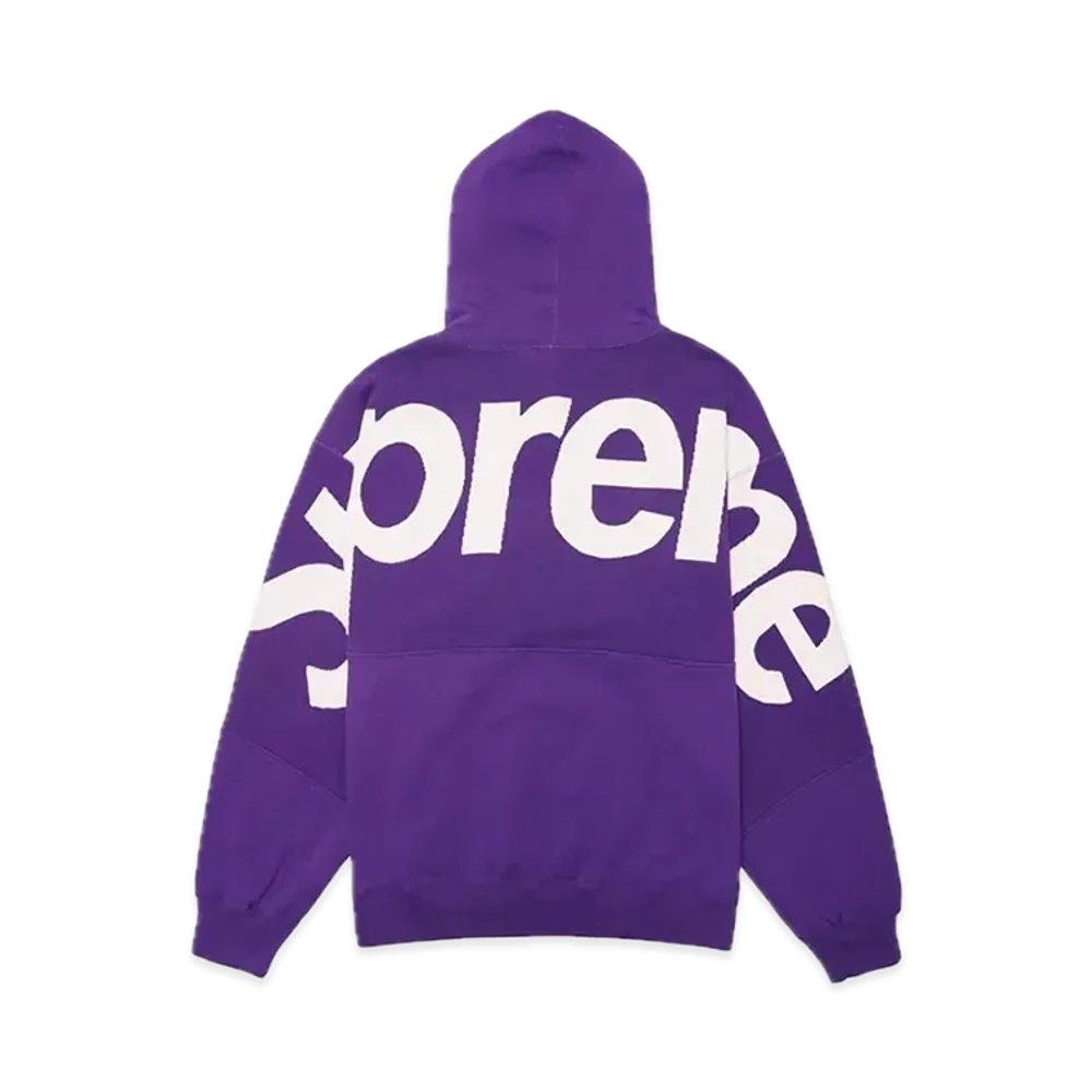 Supreme Big Logo Jacquard Hooded Sweatshirt "Purple"