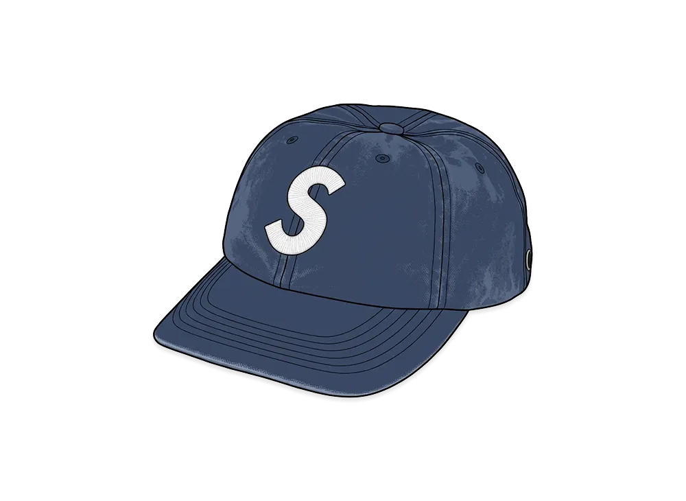 Supreme Washed Canvas S Logo 6-Panel "Black"