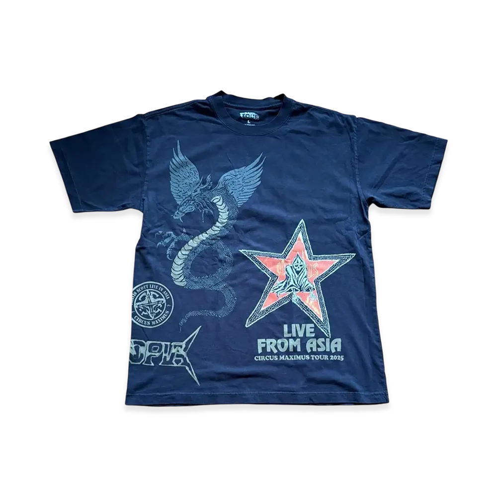 Travis Scott Cactus Jack Live From Asia Tee "Black"