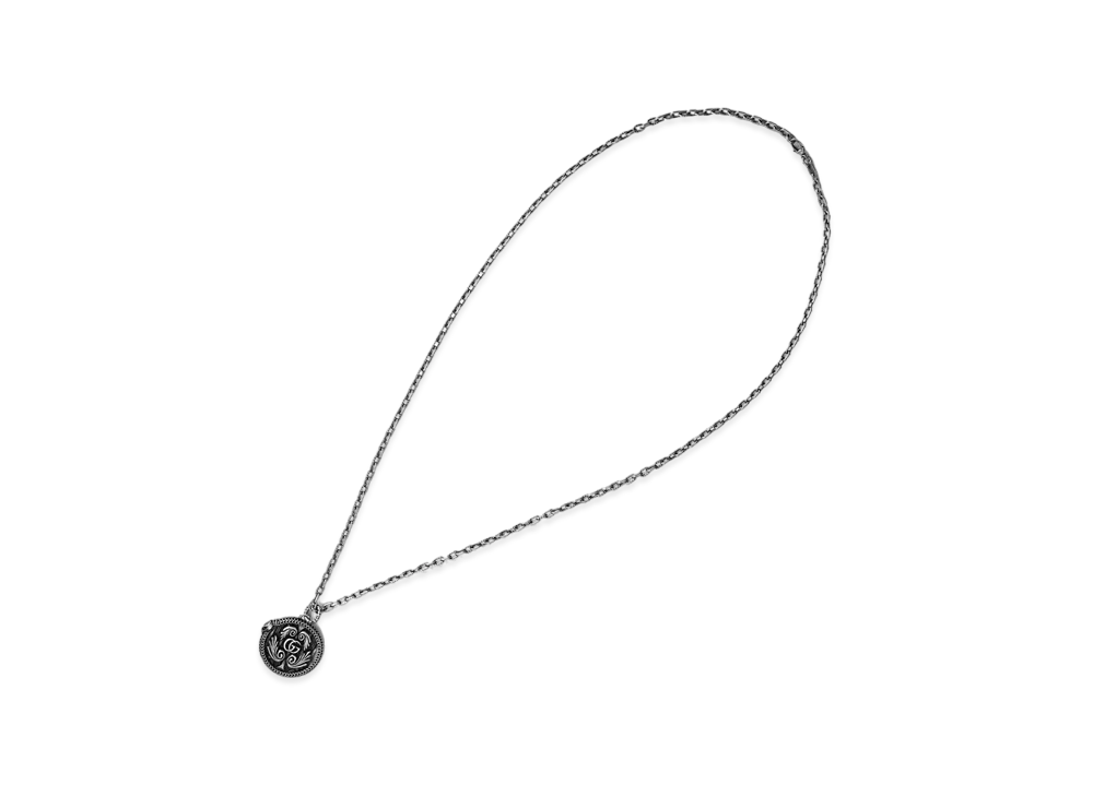GUCCI Double G Pendant Silver Necklace "Silver"