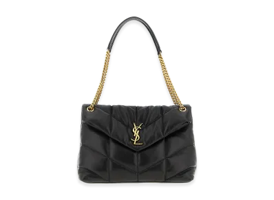 Saint Laurent Women's Loulou Puffer Medium Shoulder Bag "Black"