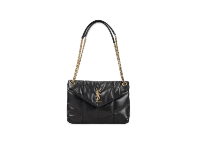 Saint Laurent Women's YSL Bo Mng Puffer S "Black"