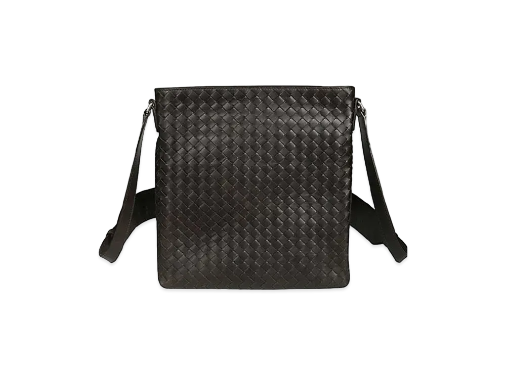 Bottega Veneta Leather Shoulder Bag "Dark Brown"