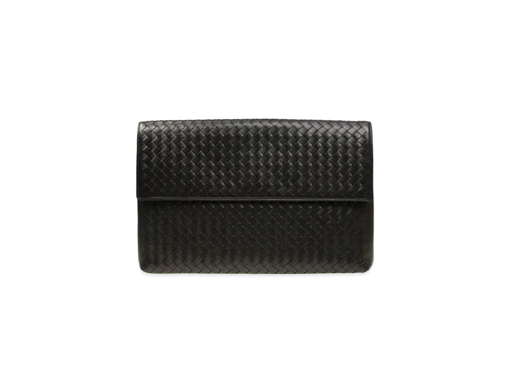 Bottega Veneta Lambskin Clutch Bag "Black"