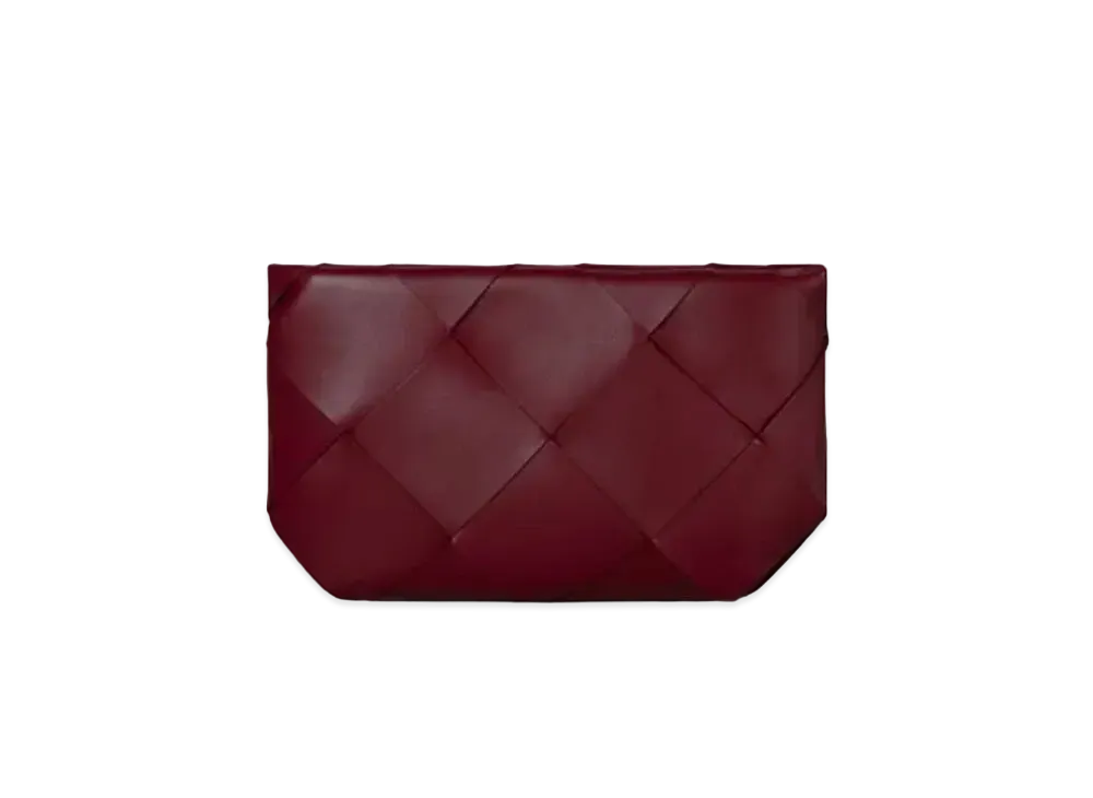 Bottega Veneta Maxi Intrecciato Large Clutch Bag "Bordeaux"