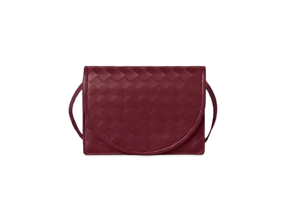 Bottega Veneta Intrecciato Mini Crossbody Bag "Bordeaux"