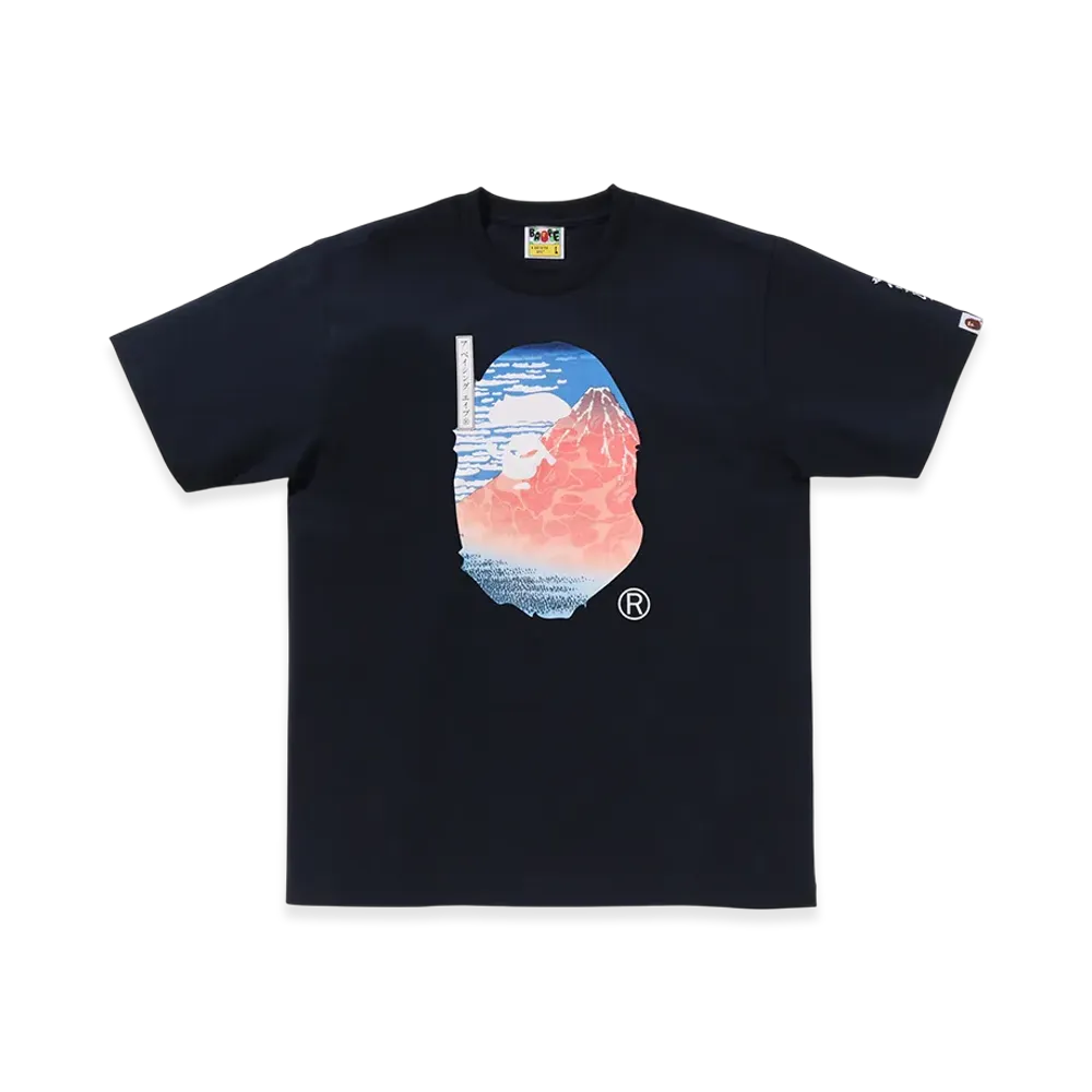 A BATHING APE x UKIYO-E Ape Head Tee #2 "Navy"