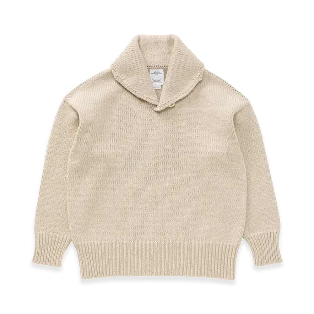 visvim Monte Shawl Collar Knit "Ivory"