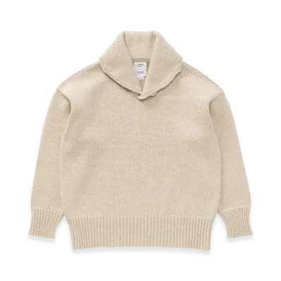 visvim Monte Shawl Collar Knit "Ivory"