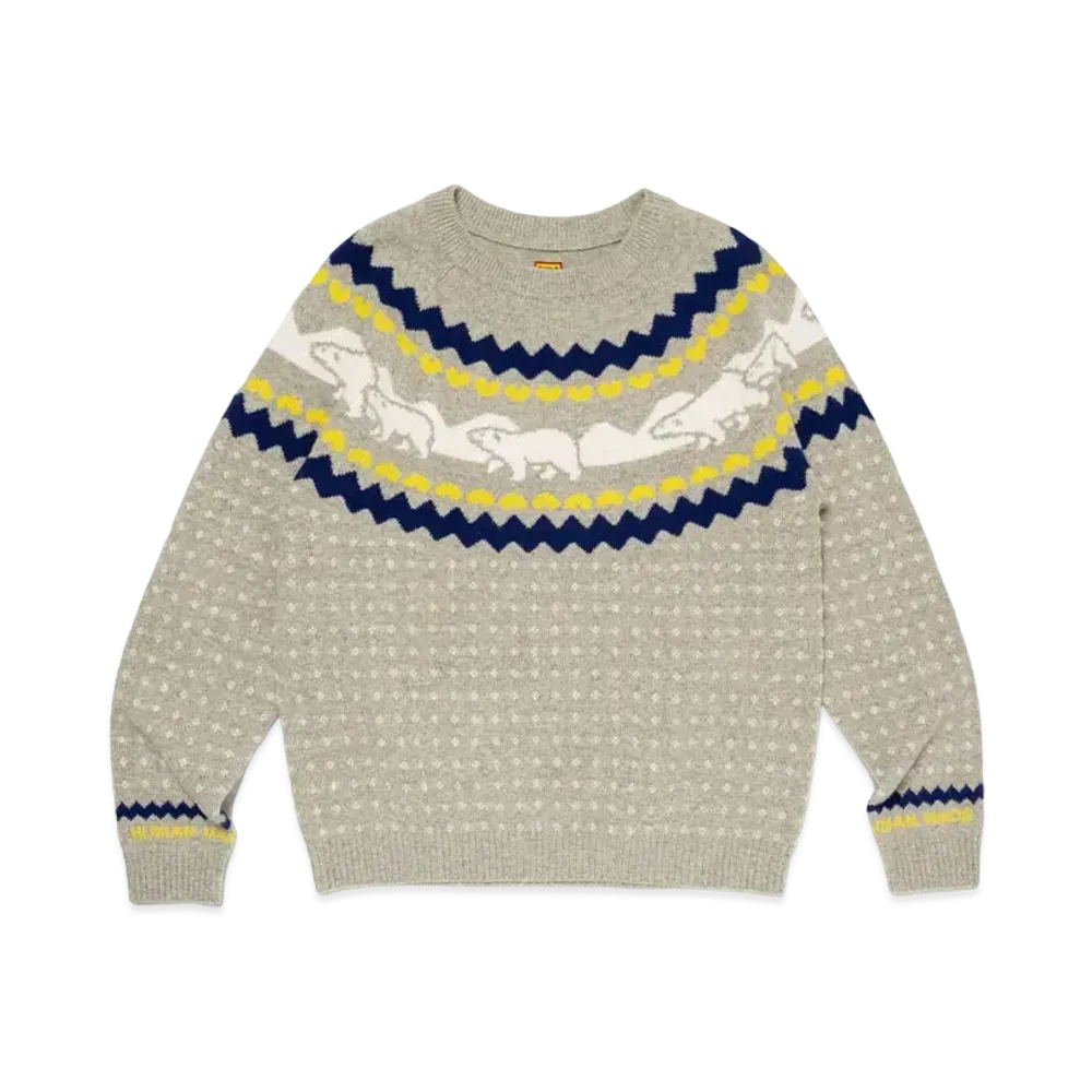 HUMAN MADE Nordic Jacqurd Knit Sweater "Gray"