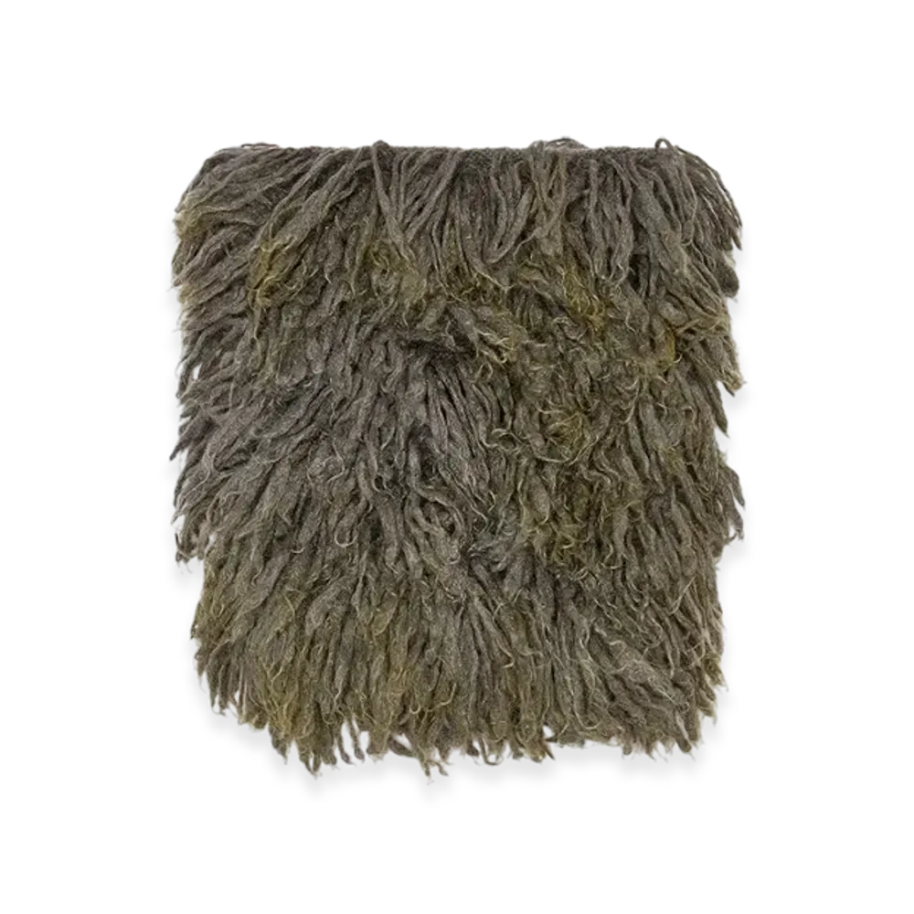 Diesel K-Walt Shaggy Snood In Long-Thread Mohair Blend "Dark Green"