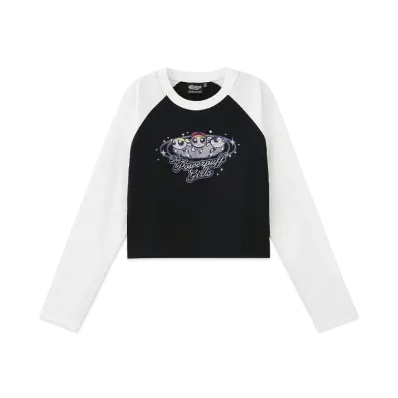 X-Girl x The Powerpuff Girls Raglan L/S Baby Tee "Black"
