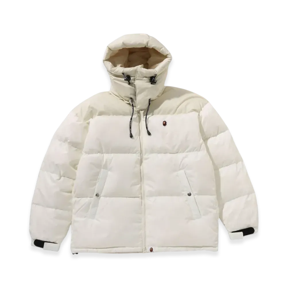 A BATHING APE One Point Relaxed Fit Down Jacket "Ivory"