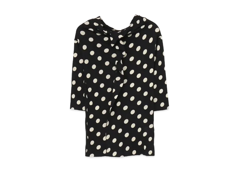 Yohji Yamamoto Y's DOT DISCHARGE PRINT CUT OFF T "Black"