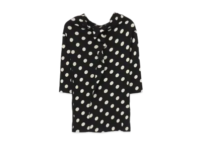 Yohji Yamamoto Y's DOT DISCHARGE PRINT CUT OFF T "Black"