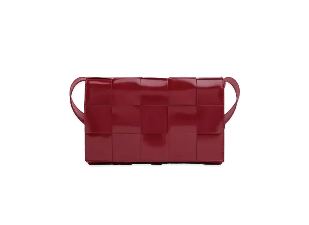 Bottega Veneta Cassette Crossbody Bag "Dark Red"