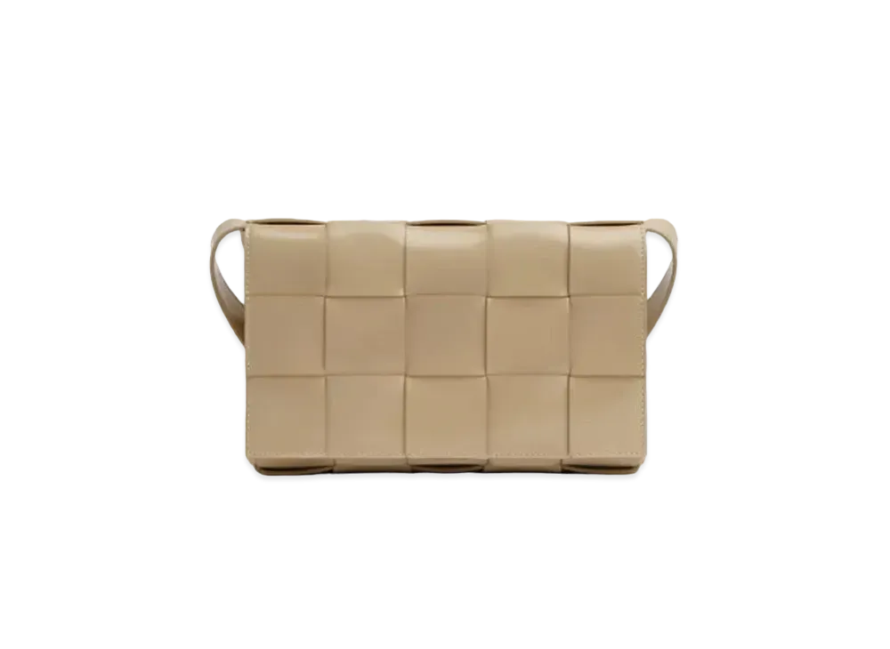 Bottega Veneta Cassette Crossbody Bag "Porridge"