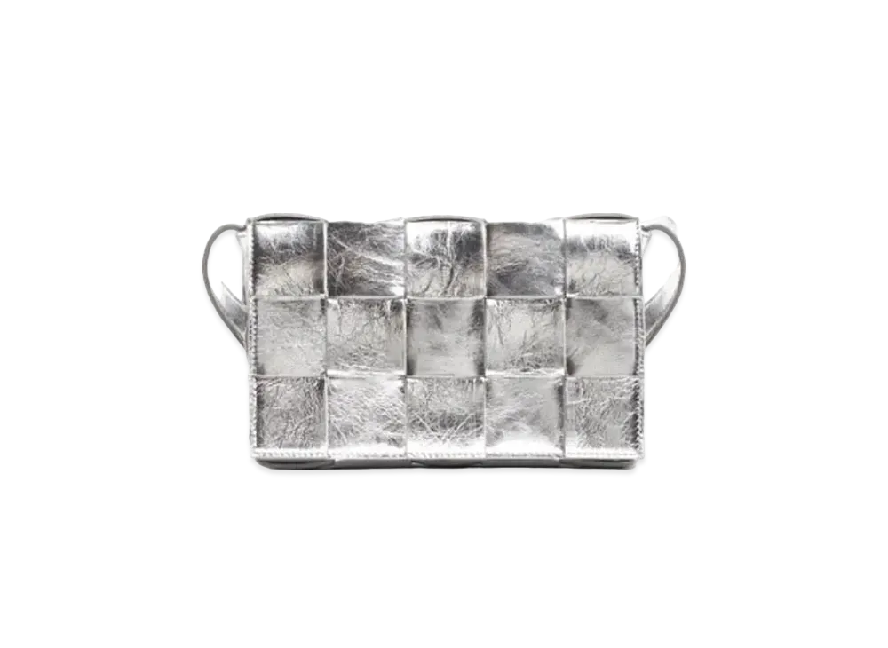 Bottega Veneta Cassette Crossbody Bag "Silver"