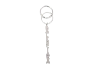 BALENCIAGA Palladium Typo Key Holder "Silver"