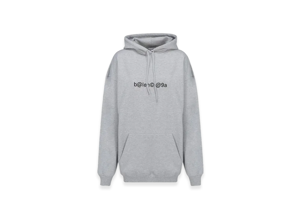 BALENCIAGA Women's Symbolic Logo Hoodie "Heather Grey"