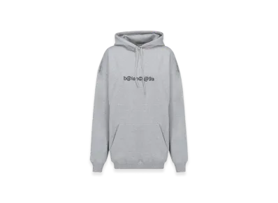 BALENCIAGA Women's Symbolic Logo Hoodie "Heather Grey"