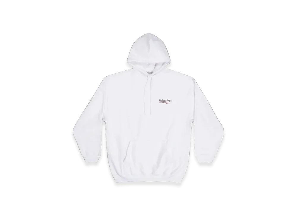 バレンシアガ ウィメンズ ポリティカル キャンペーン フーディー ラージ フィット "ホワイト" 578135TIV539040