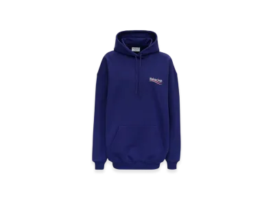 BALENCIAGA Women's Political Campaign Medium Fit Hoodie "Blue"