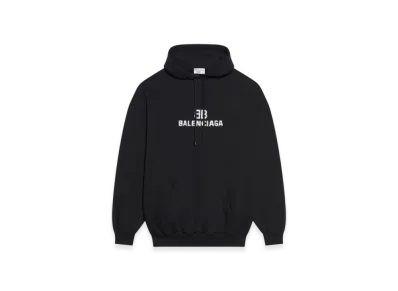 BALENCIAGA Women's BB Pixel Medium Fit Hoodie "Black"