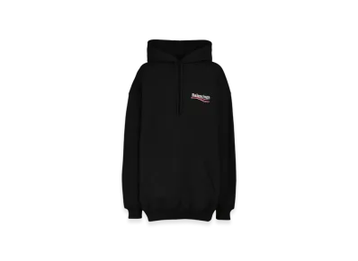 BALENCIAGA Women's Political Campaign Medium Fit Hoodie "Black"