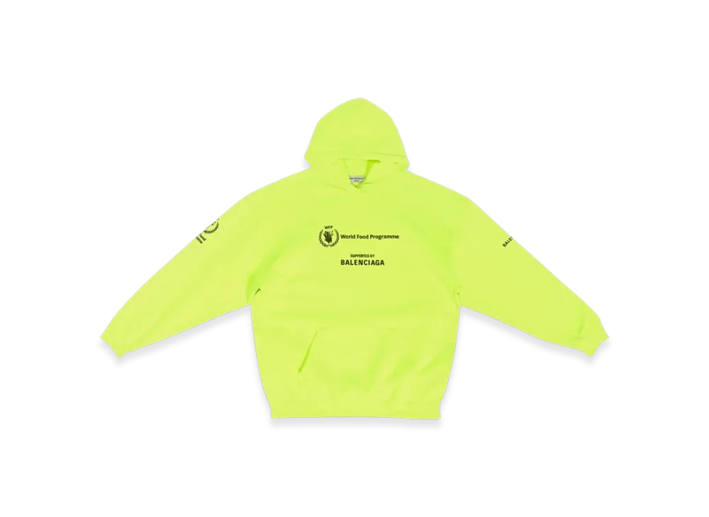 BALENCIAGA Women's WFP Hoodie Medium Fit "Fluo Yellow"