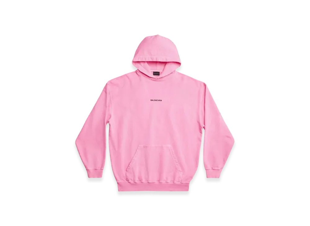 BALENCIAGA Women's Back Hoodie Medium Fit "Fluo Pink"