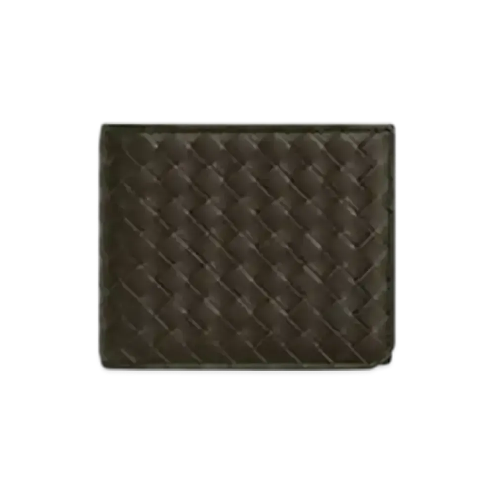 Bottega Veneta Intrecciato Piccolo Bi-Fold Wallet "Khaki"