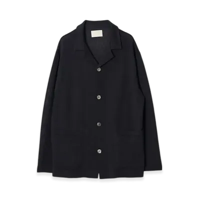 YOKE Washi Rayon Sheer Knit Jacket "Black"