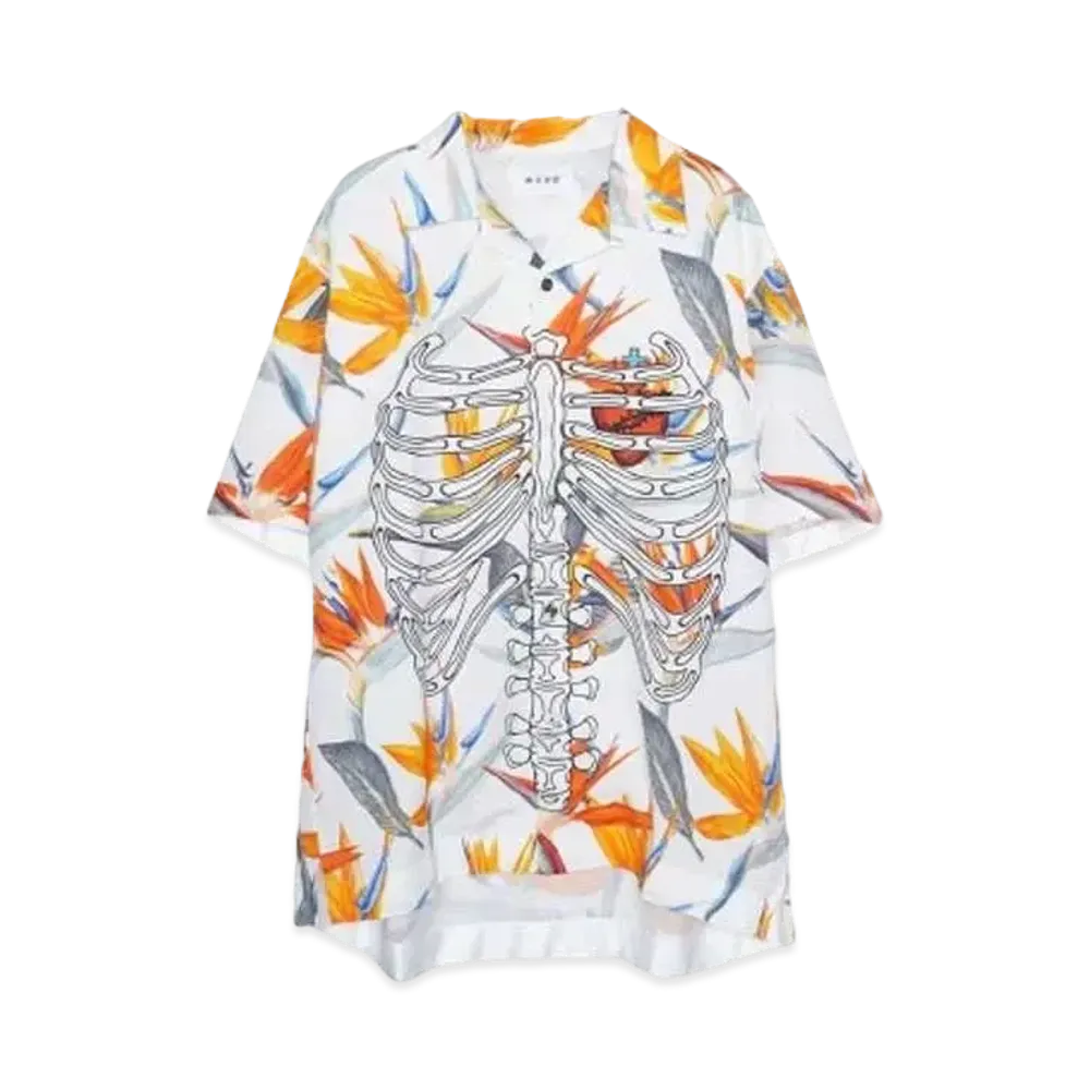 MAYO Bird of paradise bone shirts "WHITE"