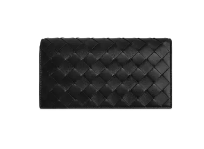Bottega Veneta Flap Wallet "Nero"