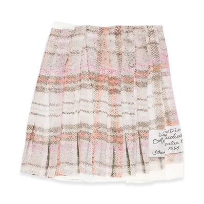 Acne Studios Pleated Print Skirt "Grey/Pink"