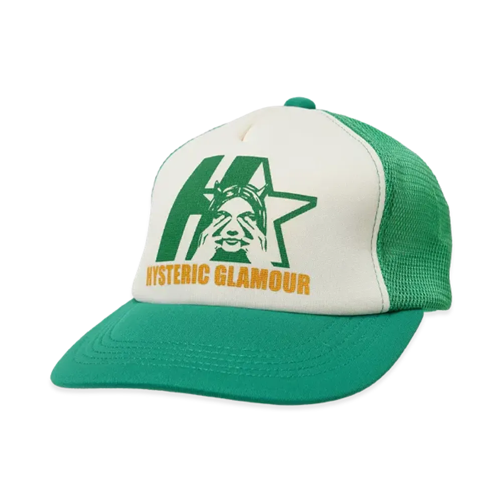 HYSTERIC GLAMOUR Star Evil Mesh Cap "Green"