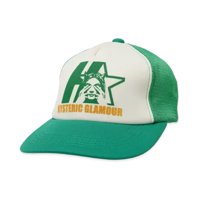 HYSTERIC GLAMOUR Star Evil Mesh Cap "Green"