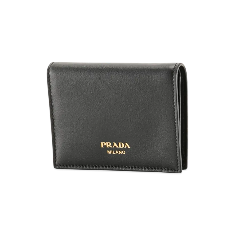 PRADA Soft Grain With Coin Purse "Black"