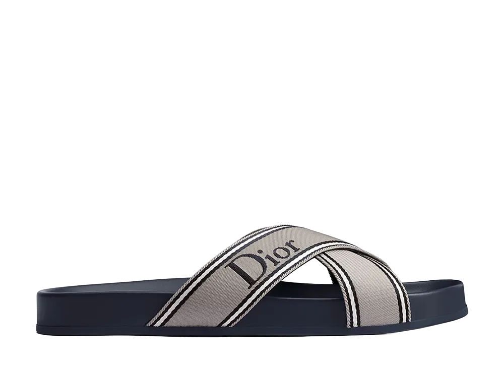 Dior Dioriviera Dior Aqua Sandal Technical Fabric "Gray/Navy"