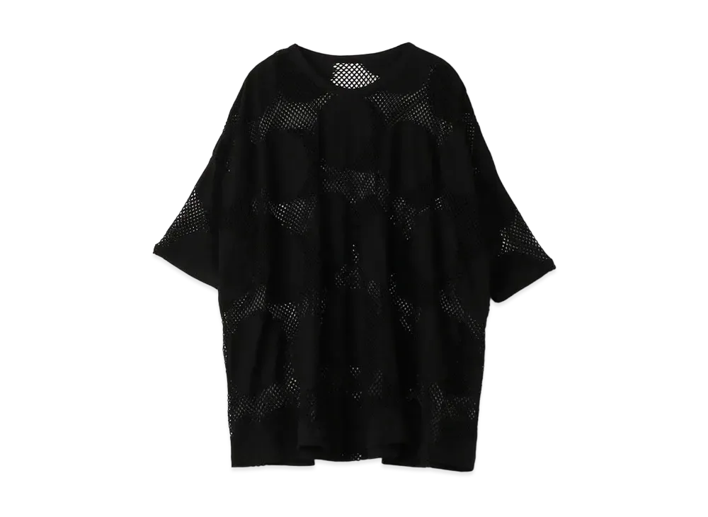 Yohji Yamamoto Y's 60/2 POLKA DOT HOLE MESH SIDE GUSSET "Black"