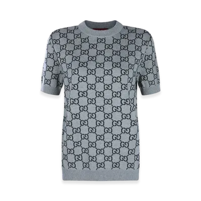 GUCCI Women's Reversible Sweater GG Jacquard "Multicolor"