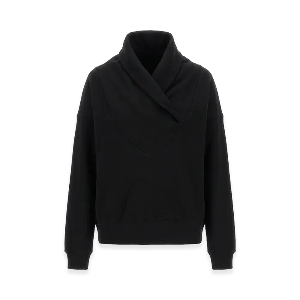 Saint Laurent Women's V-Neck Sweatshirt "Black"