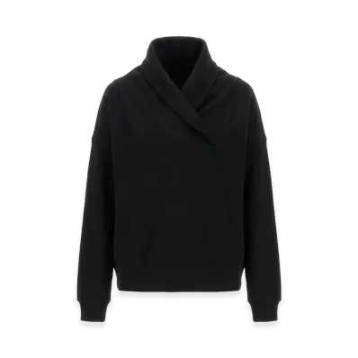 Saint Laurent Women's V-Neck Sweatshirt "Black"
