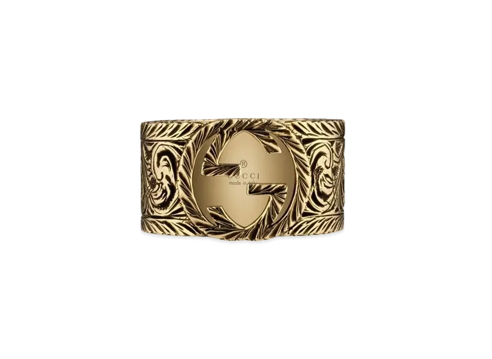 GUCCI Interlocking Double G Gold Ring "Gold"