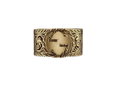 GUCCI Interlocking Double G Gold Ring "Gold"