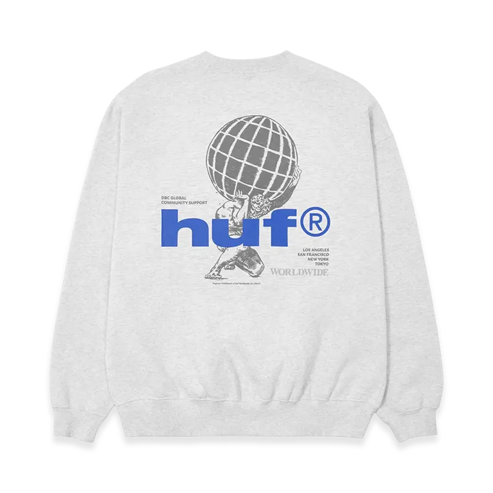 HUF Community Support Crew "Ash Grey"